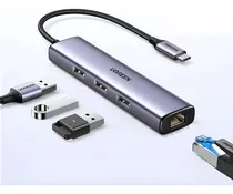 Comprar Hub Ugreen Usb C Con 3 Puertos Usb 3.0 Rj45 Ethernet 5gbps