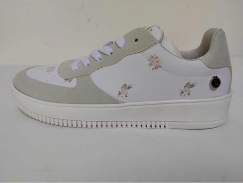 Tenis Blanco/beige Loly In The Sky Dama Talla 25.5mx Midge