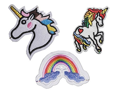 Parches De Hierro Para Bordar Con Diseño De Unicornios Y Arc