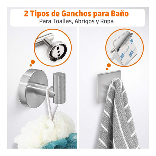 Toalleros Bano Juego De Bano 304 Inoxidable Color Plata