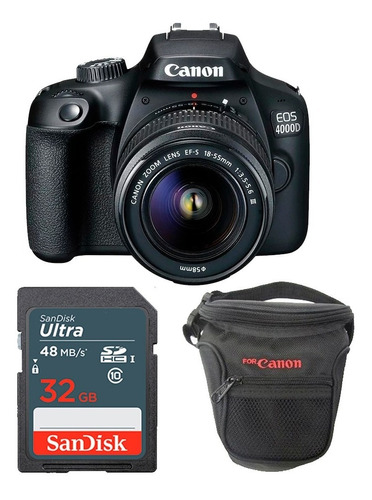 Canon Eos 4000d 18mpx  Kit 18-55mm Wifi + 32gb + Estuche