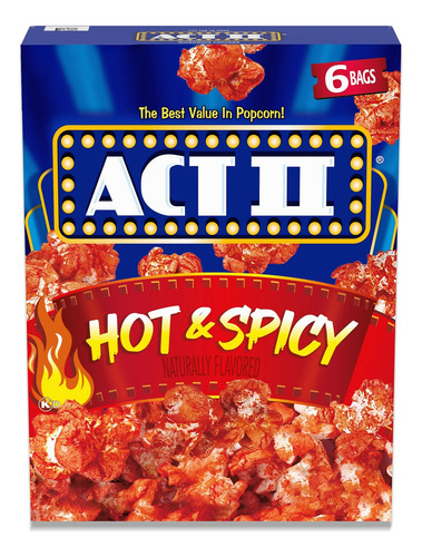Act Ii Hot And Spicy Palomitas De Maíz Para Microondas 6pack