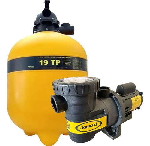 Filtro Jacuzzi 19tp 92 Mil + Bomba Jacuzzi 1cv 1a-t Trifas