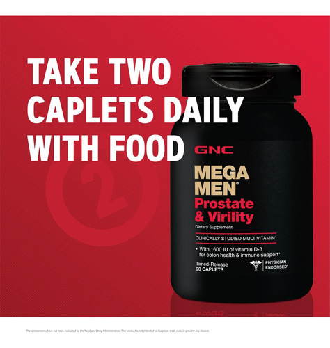 Suplemento Multivitamínico Gnc Mega Men Próstata Y Virilidad