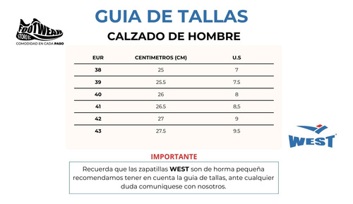 Zapatillas West Classic Hombre Ancho Estándar
