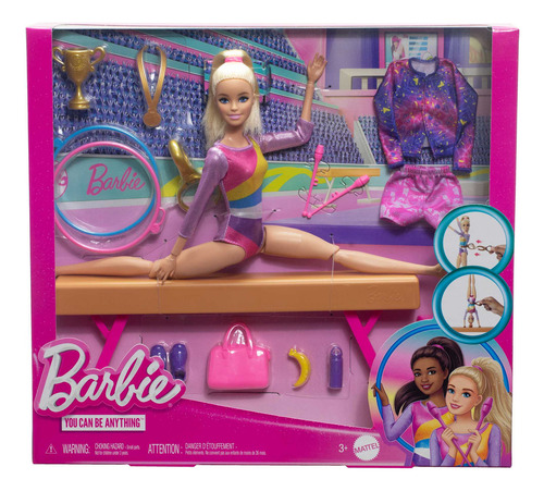 Barbie Gimnasta Set De Juego Cabello Rubio Multicolor