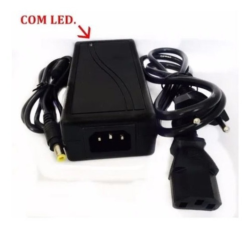 Imagem 1 de 4 de Fontes 12v 5a Bivolt 60w Cabeada Cftv