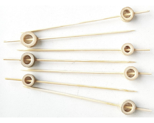 150 Espeto Enfeite Bambu Aze 12 Cm Lanches Evento Coquetel