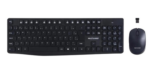 Teclado E Mouse Sem Fio 2.4 Ghz Usb Preto Tc244