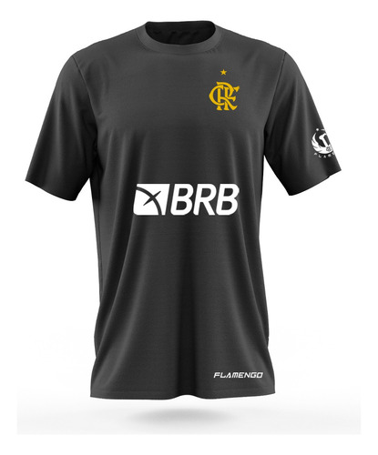 Polera Algodón Negra Fútbol Club Flamengo 2023 