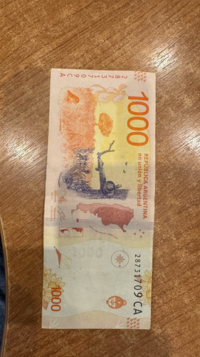 Billete 1000 Pesos Con Error (Usado)