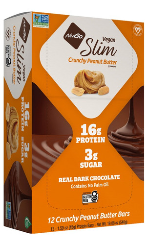 Nugo Slim Barra De Proteína Chocolate Peanut Butter 12pz Sfn