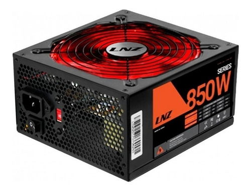 Fuente Lnz 850w Xt850-pm Modular 140mm Led Rojo Gamer Psu