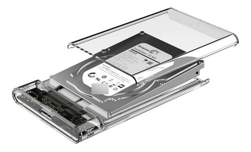 Imagen 4 de 10 de Case Externo Sata Usb 3.0 Transparente Disco Duro Enclosure