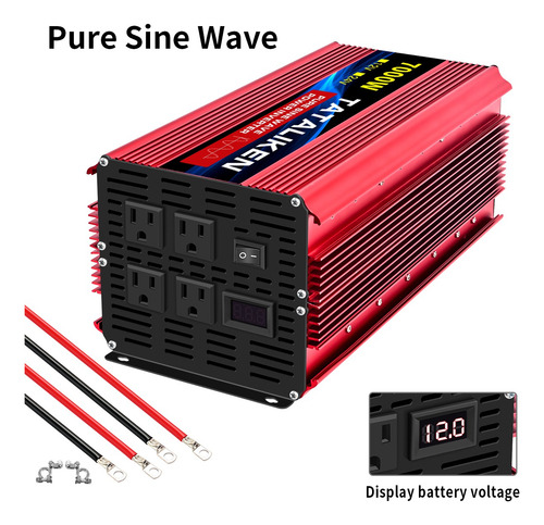 Inversor De Corriente 12v A 110v 7000w Onda Sinusoidal Pura
