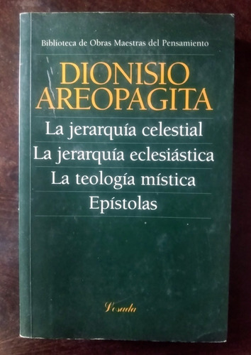 Dionisio Areopagita La Jerarquía Celestial Y Otros Tratados