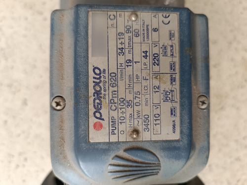 Bomba Pedrollo 1hp 110v Cpm 620