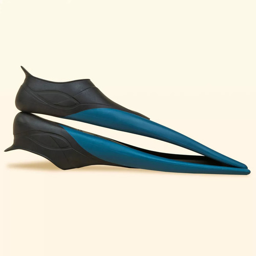Aleta Natación Larga Trainfins Azul Negro Nabaiji 26.5-27.5