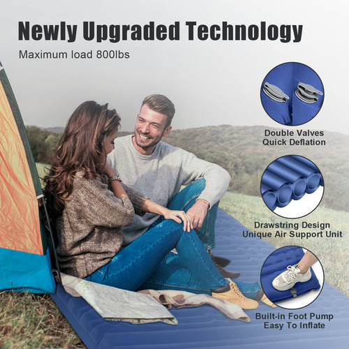 Colchoneta Para Camping Extra Gruesa Inflable Impermeable 12