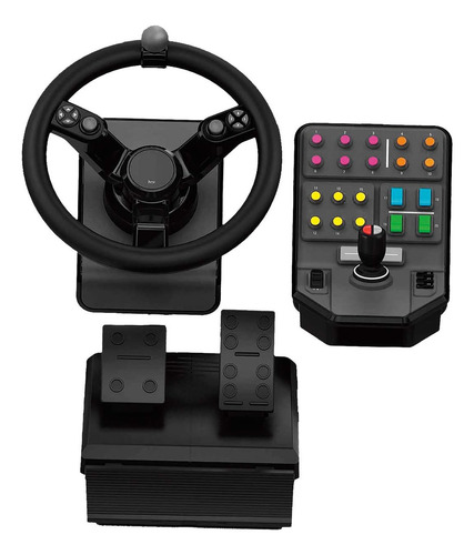 Painel De Comando Lateral Logitech Para Simulacao 945-000031 Cor Preto