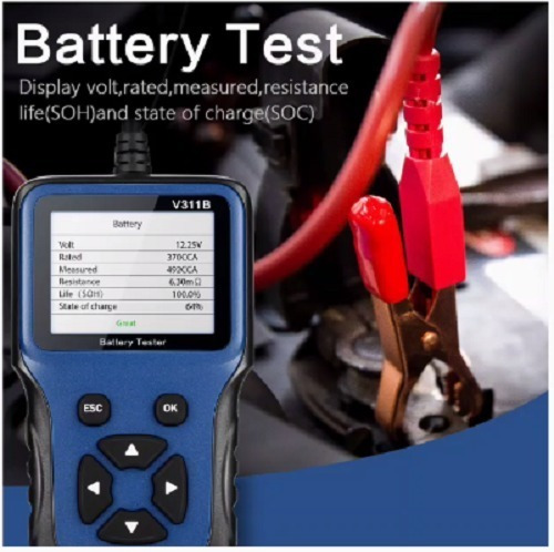 Probador Baterías Auto 12v, 100-2000 Cca Analizador Tester