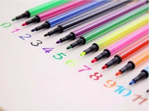 Lápices Escripto Marcadores Lapiz 18 Colores Lavables