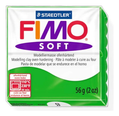 Fimo Soft Tropical Green 53 Bloque Arcilla Para Horno