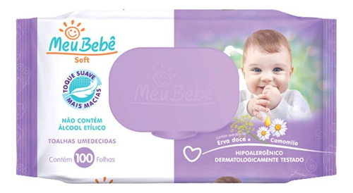 Toalha Umedecida Meu Bebê Soft Toque Suave 100un - Hygieline