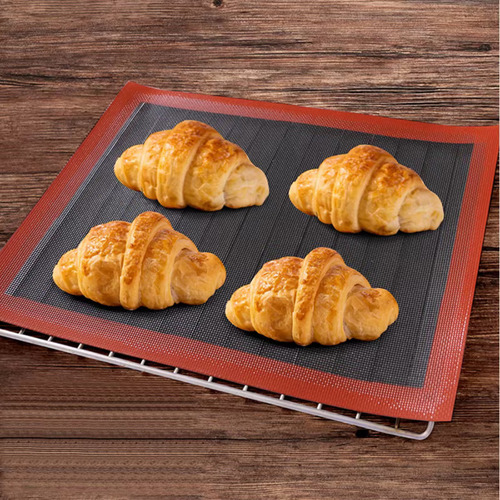 Plancha Silicona Malla Antiadherente Horno Color Negro