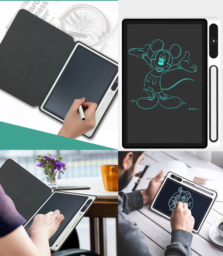 Tableta Escritura Lcd-tablero De Dibujo 9 Pulgadas Para Niño Color Negro