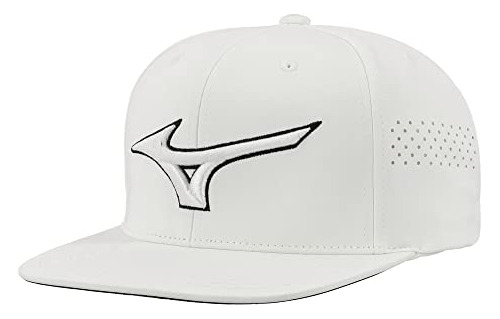 Mizuno Tour Flat Snapback, Blanco-blanco, Talla Única