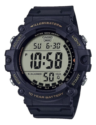 Reloj Pulsera Casio Illuminator 100 M Con Correa Muy Larga
