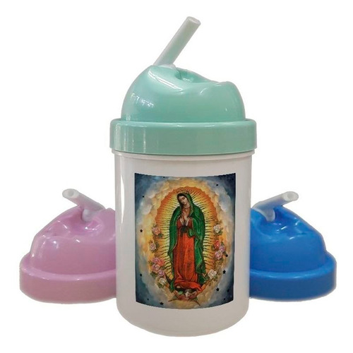 Cantimplora Virgen De Guadalupe Religion Cielo Rosa