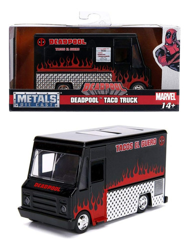 Camion Deadpool Taco Truck Negro Marvel Metals Die Cast Jada