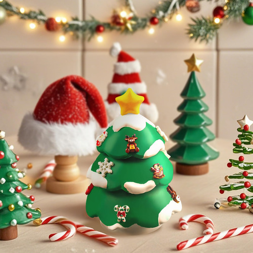 Tarro De Árbol De Navidad Moldes De Resina Portavelas Blanco
