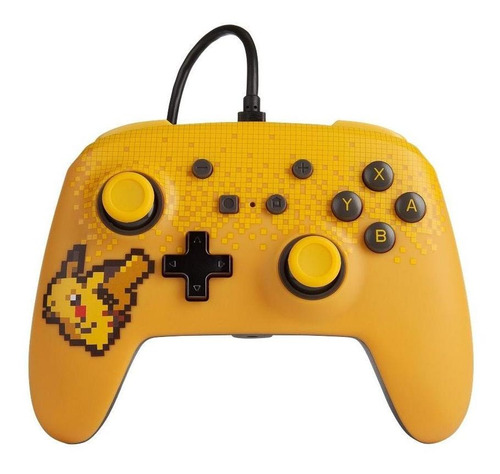 Controle Power-a Com Fio Nintendo Switch Pixel Pikachu