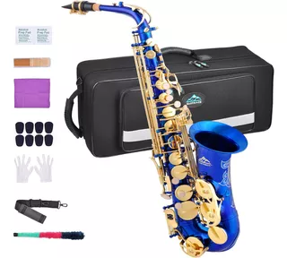 Eastrock Dark Blue/golden Alto Saxophone E Flat Sax
