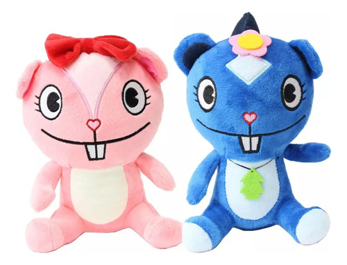 2x Happy Tree Friends Petunia Giggles Peluche Muñeca Regalo