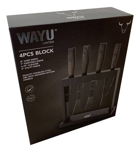 Set De 4 Piezas Cuchillo + Taco Wayu