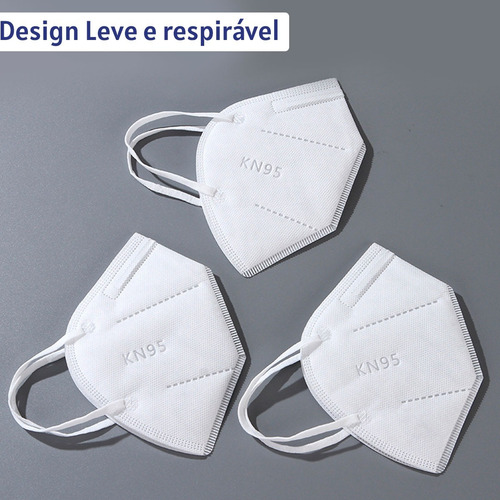 Imagem 2 de 7 de Kit 50 Máscaras Kn95 Proteção 5 Camada Respiratória Pff2 N95