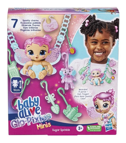 Muñeca Baby Alive Glo Pixies Minis Sugar Sprinkle Hasbro
