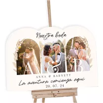 Comprar Letrero Bienvenida Boda Xv Años Pvc Rigido Arcos Foto 70x50 