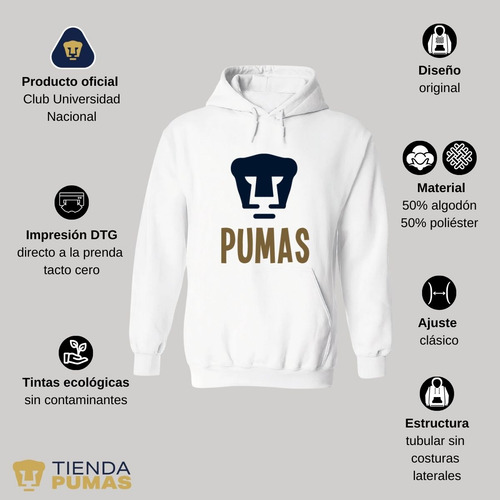 Sudadera Mujer Hoodie Pumas Unam Logo Pumas