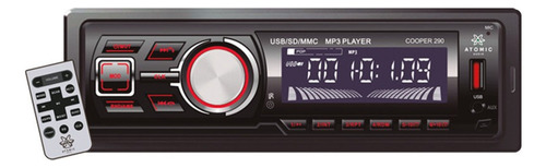 Autoestereo Atomic Cooper290 Bluetooth Microsd Mp3 Usb Aux