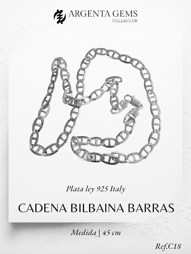 Cadena Bilbaina Barras - Plata Ley 925 Italy