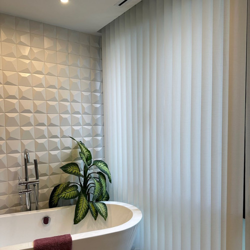 Cortina Bandas Verticales Blackout 130x210 Cm 100% Oscuridad Gris
