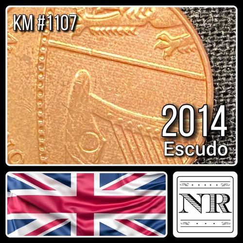 Inglaterra - 1 Penny - Año 2014 - Km #1107 - Pieza Escudo