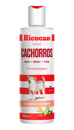 Shampoo Hipoalergenico Para Cachorros Ricocan Frasco 380ml