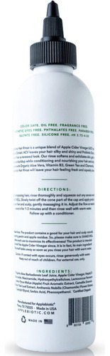 Enxágue De Cabelo Com Vinagre De Cidra, Pacote Com 2,