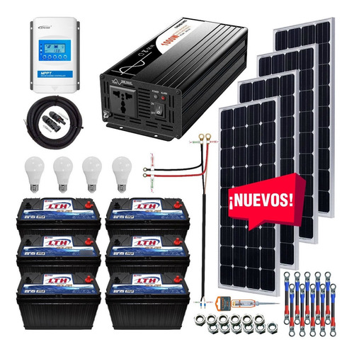 Kit Solar 3500 Watts Lth Inversor 1000w Onda Pura Cont. Mppt